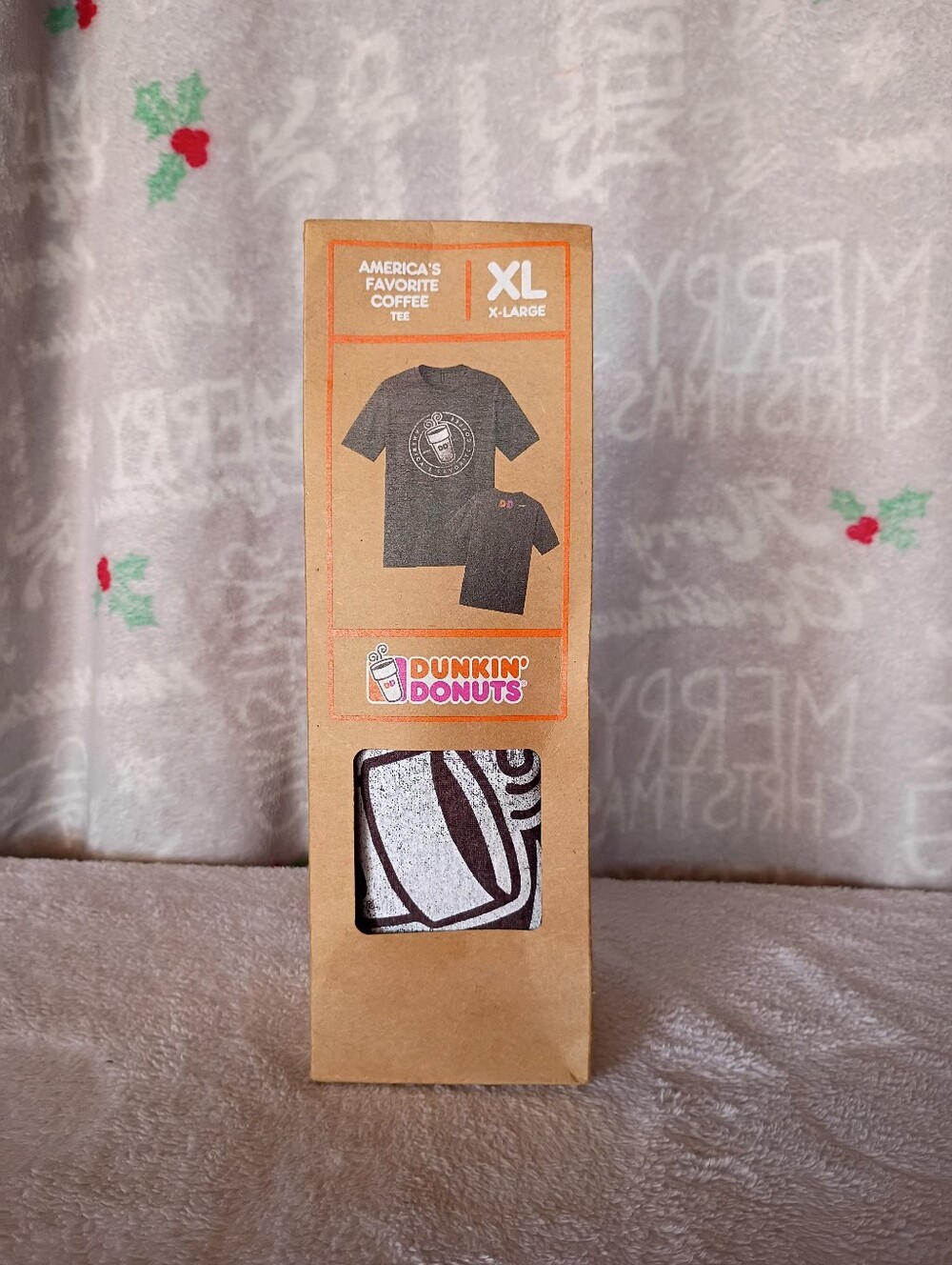 Dunkin' Donuts XL Tee - Brown and White Coffee Logo